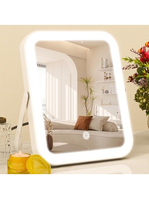 Zemira Rolove Aydınlatmalı Değiştirici Aynası 8 x 10 Inç Makyaj Aynası, Işıklı Makyaj Aynası, Ayarlanabili