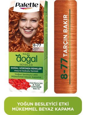 Zemira Palette Kalıcı Doğal Renkler 8-77 Tarçın Bakır Goji Berry Özü & Yulaf Çekirdeği Özlü Saç Boyası