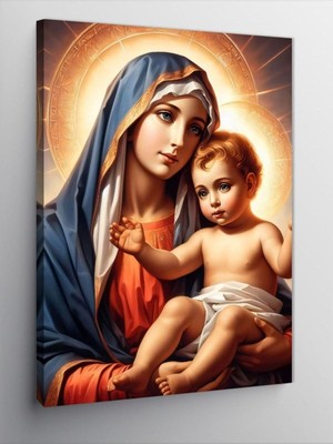 Zemira Tablo Mega Kanvas Tablo Meryem Ana Hz Isa, 70CM x 100CM