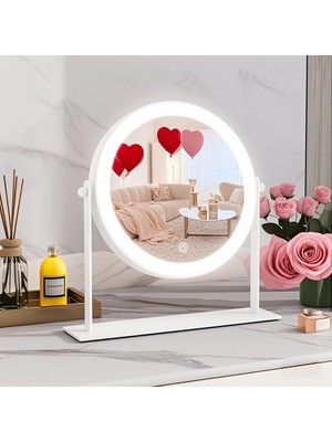 Zemira Rolove 10"X10" Işıklı Makyaj Aynası, Işıklı Makyaj Aynası, Kısılabilir Dokunmatik Ekran, Işıklı Ayn