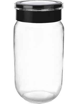 Zemira Cam Kavanoz, Cam Saklama Kabı, Hava Sızdırmaz Baklagil Kuruyemiş Kapları Pratik Kapaklı (1000 Ml) (
