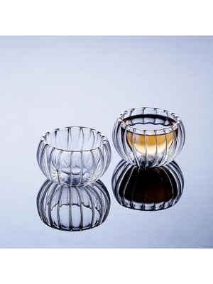 Zemira Promosyonca Dekoratif Cam Lokumluk, 8x8 Cm, 6'lı Set