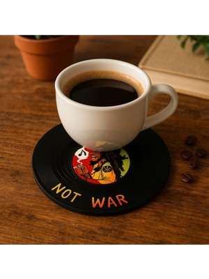 Zemira Bob Marley Make Love Not War Bardak Altlığı Rasta Dekoratif Hediye, BMAR091204