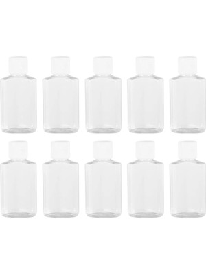 Zemira Beaupretty 20 Adet Şeffaf Plastik Şişe Kapağı Kapağı, Kozmetik Için Boş Şişe Altı Paketi, 60 Ml, Aç