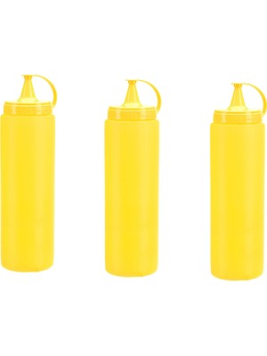 Ozka Concept Mayonez Sos Şişesi - 1000ML Dev Boy Sarı 3 Adet