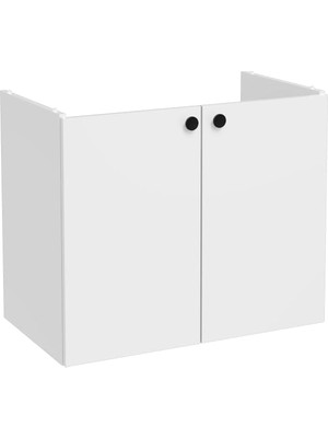 Zemira Shift T20 81000 Kapaklı Lavabo Dolabı, Parlak Beyaz, 80 cm