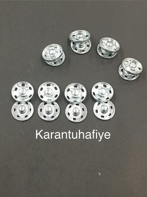 Zemira Çıtçıt Metal Gümüş 1,5 cm 8 Li Set