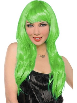 Zemira Yeşil Uzun Parti Peruk