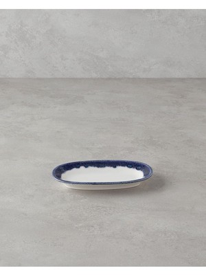 Zemira Larry Porselen Kayık Tabak 19 cm Lacivert