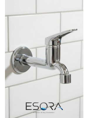 Krom Mix Musluk Aç Kapa Lavabo Wc Tuvalet Bahçe Musluğu Krom Aç Kapa Garantili