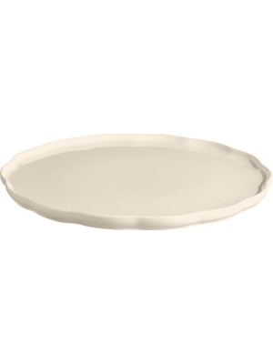 Zemira Emile Henry Madeleine Yuvarlak Servis Tabağı 31 cm Ekru/clay