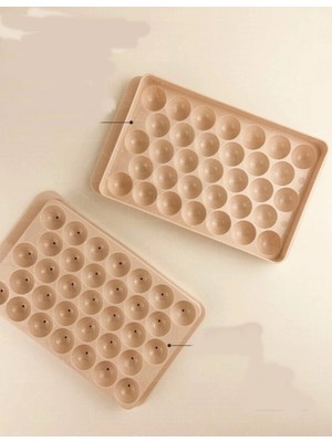 Ozkr Store 2 Li Buz Kalıbı 33 Bölmeli Kristal Küre Buzluk - Mini Yuvarlak Buz Kalıbı