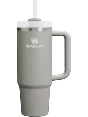 Zemira Quencher Pipetli Termos Bardak, 0.89 Litre, Gri (Ash)