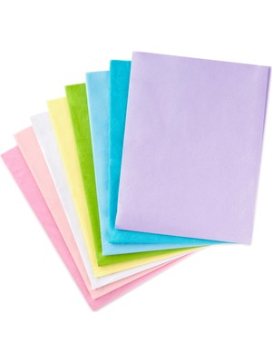 Zemira Hallmark 5TIS1096 Paket (Pastel Gökkuşağı, 120 Yaprak) Ipek Kağıt, Kağıt, Pastel Renkler