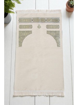 Zemira Kabe Desenli Örgü Püsküllü Şönil Seccade