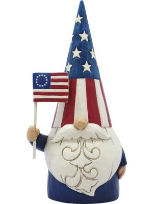 Zemira Enesco Jim Shore Heartwood Creek Etrafında Cüceler Amerikan Vatansever Heykelcik, 13 Cm, Ç