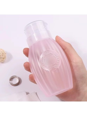 Zemira Desenli Sıvı Şişesi Aseton Cleanser Şişesi Pembe 200ML