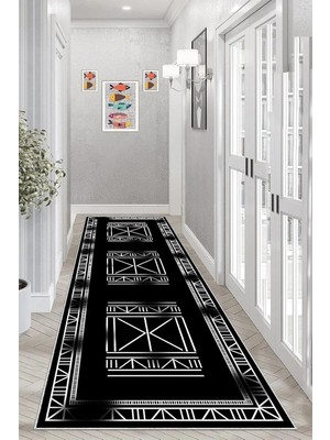 Zemira Pelangi Osmanlı Motifler Desenli Etnik Dijital Baskı Yıkanabilir Kaymaz Taban Salon Halı Yolluk