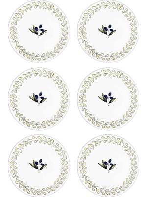 Zemira [marka] Olivos Yemek Tabağı 6lı Set 20 cm OVS0012
