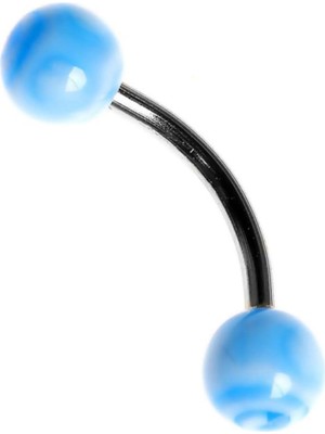 Zemira Rouge Moulin Curved Barbel 316 L Bioplast Piercing TDGR00844,