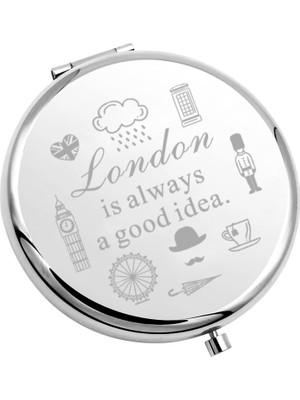 Zemira Tiimg Londra Gezginleri Hediyeleri Londra Her Zaman Bir Fikir Kompakt Ayna Londra Sevgili (Lond