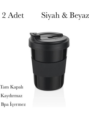 Zemira 2 Adet Kahve Bardağı 550 ml Bpa Içermez Yürüyüş Seyahat Oto