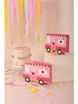 Zemira Elise - Love Truck/aşk Kamyonu Tasarımlı Karton Hediye Kutusu - Sevgililer Günü, Doğum Günü, Partil