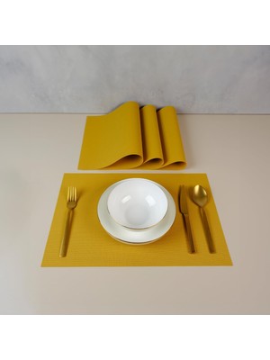 Zemira Maxstyle Harmony Mustard 4 Parça Amerikan Servis 30X45 cm