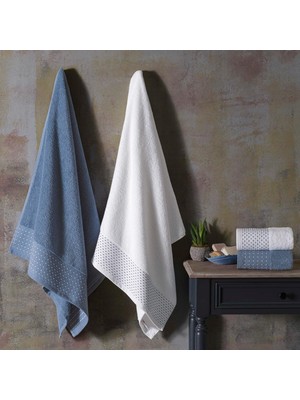 Zemira Taç Wind Pure Cotton Beyaz Pamuk Hamam Seti, Beyaz, S-M/l-Xl