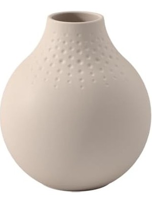 Zemira Villeroy & Boch - Manufacture Collier Kum, Küçük Vazo Inci, 12 Cm, Porselen, Bej