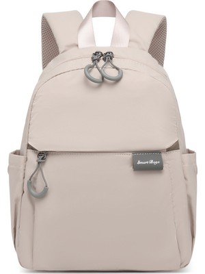 Smart Bags Bej Günlük Mini Boy Hafif Kadın Sırt Çantası