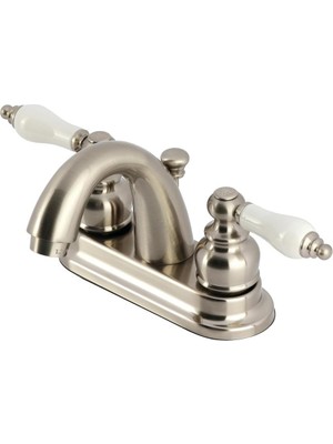 Zemira Brass KB5618PL Restorasyon Lavabo Bataryası, 10 cm Centerset, Fırçalanmış Nikel