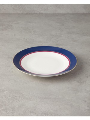 Zemira Carny Bone Porselen Servis Tabağı 25 cm Lacivert