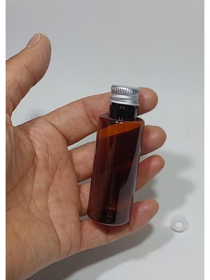 Zemira 10 Adet Boş Silver Gümüş Renk Kapaklı Kolonya Şişesi Doldurulabilir Cep Plastik Parfüm Şişesi 50 ml