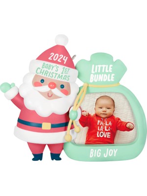 Zemira Hallmark Keepsake Noel Süsü 2024, Küçük Paket Büyük Sevinç 2024 Fotoğraf Çerçevesi, Bebek Duş Hediy