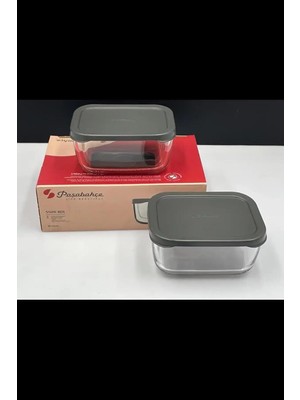 Zemira Paşabahçe Snow Box Saklama Kabi 420 cc Iki̇li̇ Plasti̇k Gri̇ Kapakli