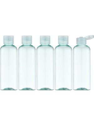 Zemira Lisapack 3.4 Oz Kapaklı Seyahat Şişeleri (5 Adet) Seyahat Boyu Kozmetik Için Boş Dağıtıcı Kabı (100