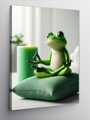 Zemira Tablo Mega Kanvas Tablo Yoga Yapan Kurbağa 70 x 100 CNVSDKEY-116944-70-100