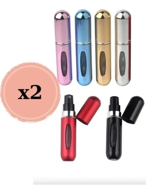 Zemira 2 Adet Parfüm Şişesi Taşınabilir Mini Doldurulabilir Atomizer Parfüm Şişeleri Boş Küçük