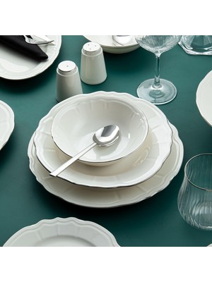Zemira Tiffany Platin 30 Parça 6 Kişilik Yemek Takımı