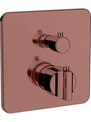 Zemira Artema Suit U A4267426 Ankastre Termostatik Banyo Bataryası, Sıva Üstü, V-Box, Bakır