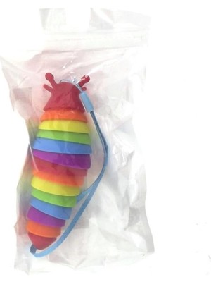Zemira Kıvrılabilen Renkli Plastik Salyangoz Anahtarlık Kırmızı