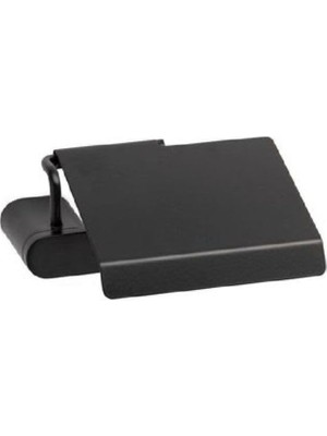 Zemira System Ovalın Kapaklı Tuvalet Kağıtlığı Siyah Renk 87X137X159 mm