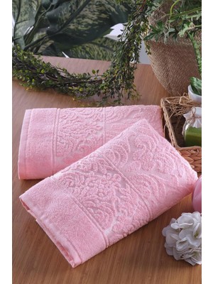 Zemira | 2'li 50X90 cm El&yüz Havlu Seti Pembe
