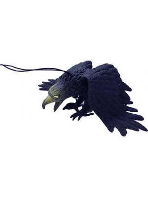Ozkr Store Asılabilir Lateks Kartal Dekor Süsü Siyah 17-18 cm