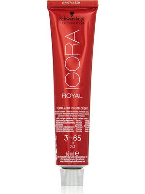 Zemira Schwarzkopf Igora Saç Boyası 60ML-NO - 3.65 Koyu Kahve Altın Kestane