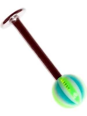 Zemira Labret Stud 316L Bioplast Piercing, Yeşil, Unisex