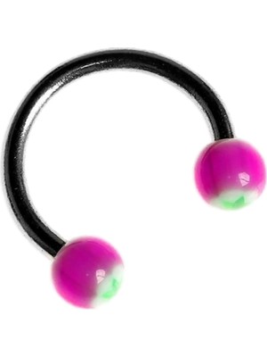 Zemira Circular Barbell 316L Çelik Piercing, Pembe, Unisex