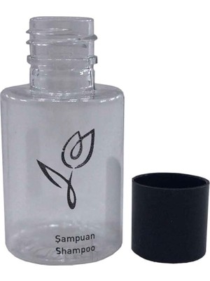 Zemira 1000 Adet Boş Şişe Baskılı Otel Tipi Şampuan Yazılı 30 ml Silindir Şişe Tek Kullanımlık Kullan At