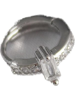 Zemira 316L Çelik Gümüş Renk Zirkon Taşlı Tragus Piercing - TJ-PR1307